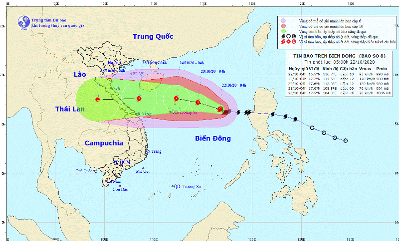 Bão số 8 tăng hai cấp “vùng vẫy” giữa Biển Đông, một áp thấp mới đang hình thành ảnh 1