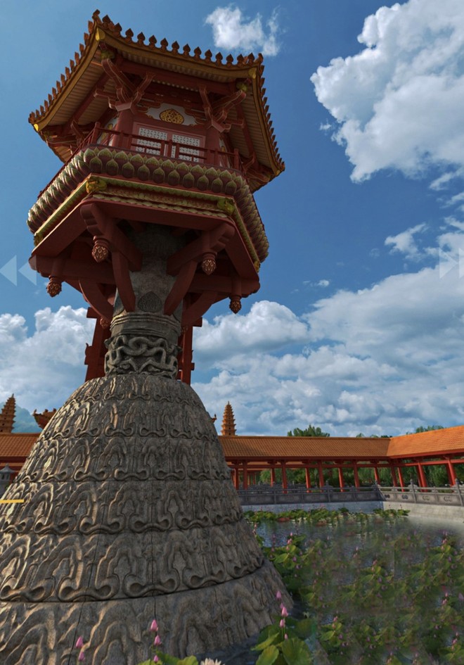 Tái hiện hình ảnh chùa Diên Hựu bằng công nghệ thực tế ảo ảnh 3