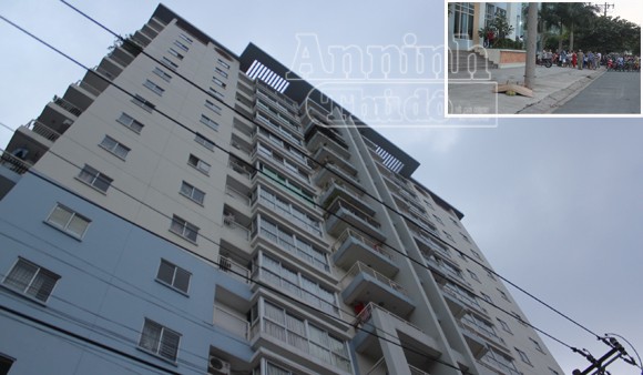 Nghịch dại trên lan can, một thanh niên ngã từ tầng 15 xuống đất ảnh 1