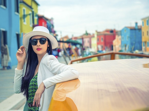 Hoa hậu Ngọc Hân lãng mạn tại Venice ảnh 9