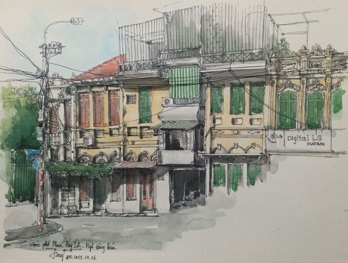 Những mảng trầm tích trên phố Phan Huy Ích ảnh 1