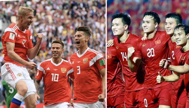 Đội tuyển Nga (trái) sẽ là khách mời rất chất lượng cho Việt Nam trước thềm AFF Cup 2024