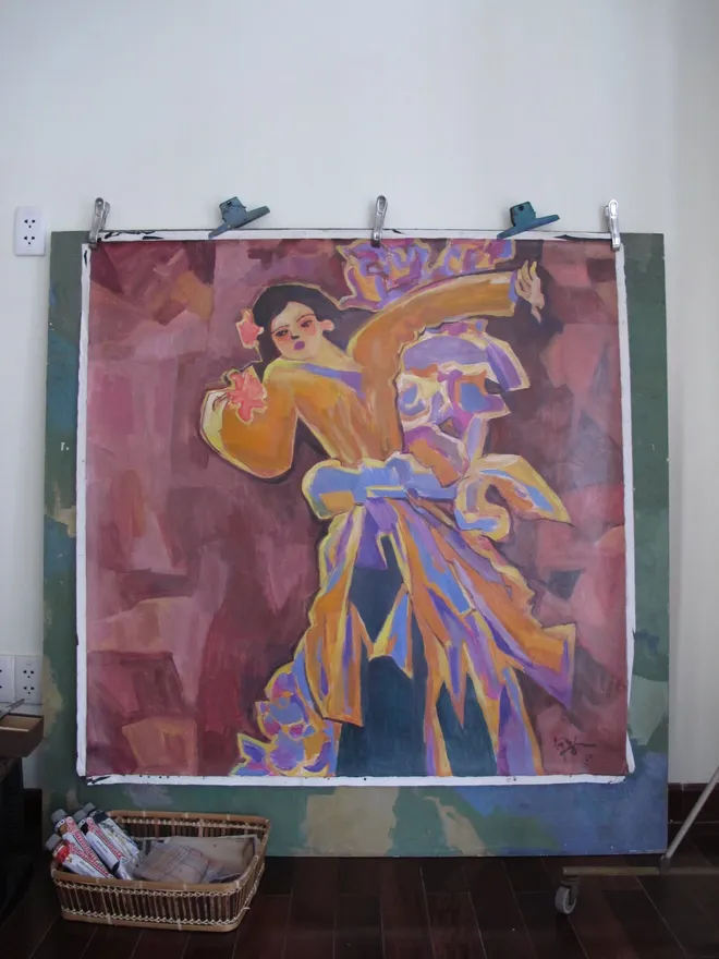 Một tác phẩm do họa sĩ Bùi Quang Ngọc thể hiện. Một tác phẩm do họa sĩ Bùi Quang Ngọc thể hiện.