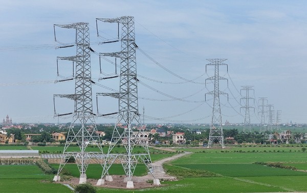 Đường dây 500kV mạch 3 cung đoạn NMNĐ Nam Định I – Phố Nối đã hoàn thành đóng điện vào chiều 19/8/2024