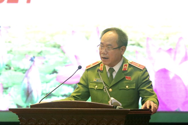 Thiếu tướng Nguyễn Thanh Tùng, Phó Giám đốc, Thủ trưởng Cơ quan CSĐT CATP Hà Nội quán triệt Kế hoạch triển khai cao điểm