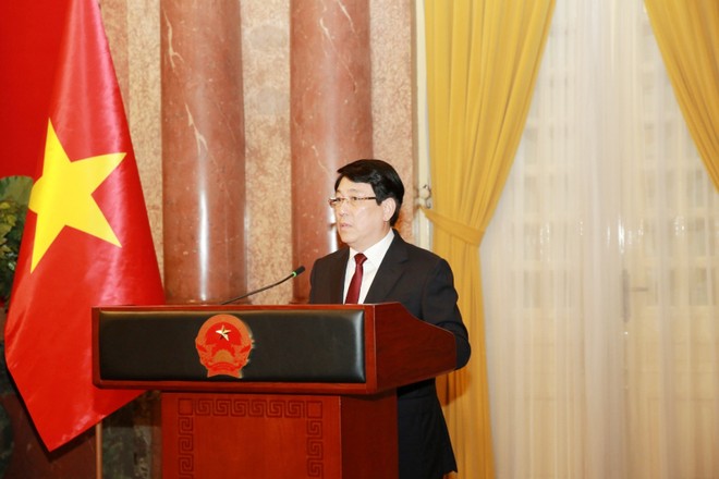 Chủ tịch nước Lương Cường phát biểu tại buổi lễ