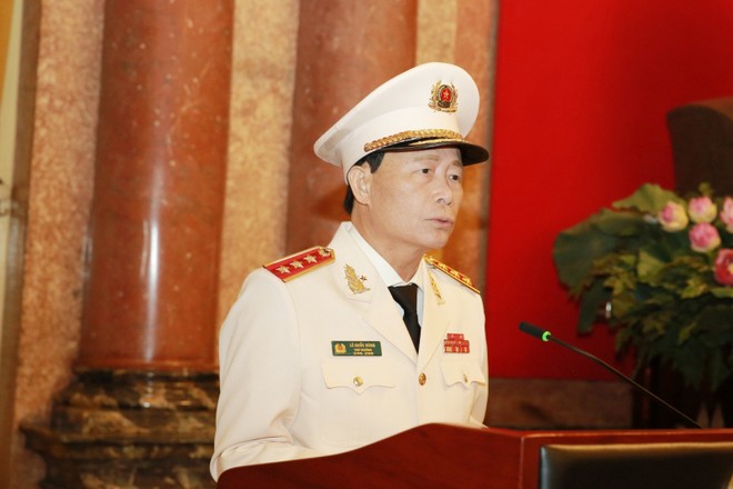 Thượng tướng Lê Quốc Hùng phát biểu tại buổi lễ