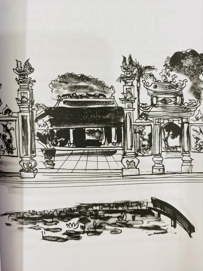 Đình làng, hình minh họa trong “Khung trời tuổi thơ”