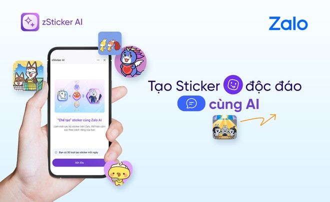 zSticker AI nâng cấp trải nghiệm nhắn tin zSticker AI nâng cấp trải nghiệm nhắn tin