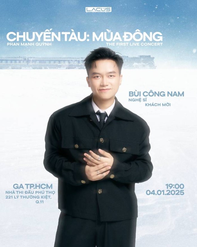 Ca-nhạc sĩ Bùi Công Nam sẽ là khách mời tiếp theo trong live concert "Chuyến tàu: Mùa đông"