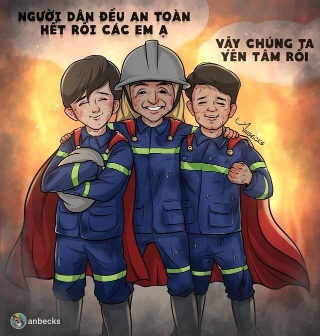 Bức tranh của họa sĩ Anbecks khiến nhiều người xúc động. Ảnh: FBNV Bức tranh của họa sĩ Anbecks khiến nhiều người xúc động. Ảnh: FBNV