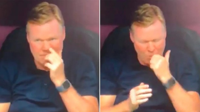 Hành động mất vệ sinh HLV Ronald Koeman