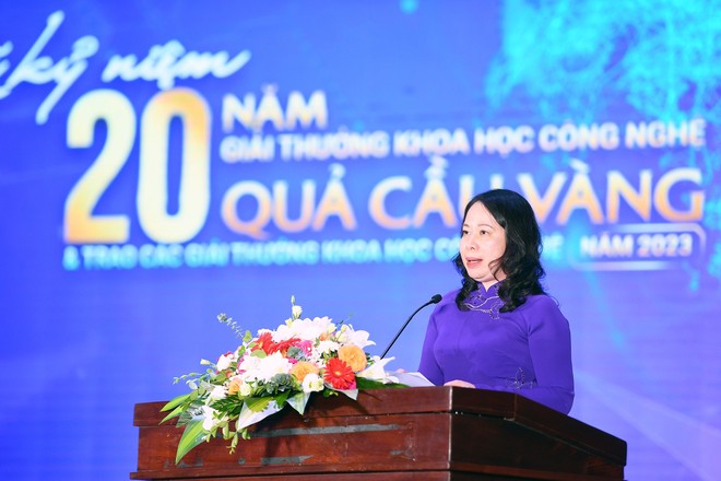 Phó Chủ tịch nước Võ Thị Ánh Xuân phát biểu tại buổi lễ Phó Chủ tịch nước Võ Thị Ánh Xuân phát biểu tại buổi lễ