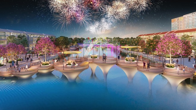 Phối cảnh minh họa Công viên Lễ hội 9ha với trục đại lộ 1,5km và show nhạc nước đẳng cấp thế giới. Ảnh Sun Property Phối cảnh minh họa Công viên Lễ hội 9ha với trục đại lộ 1,5km và show nhạc nước đẳng cấp thế giới. Ảnh Sun Property