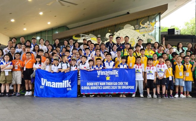 Các đại diện Việt Nam tham gia đấu trường quốc tế World Robot Olympiad 2024 tại Thổ Nhĩ Kỳ, với sự đồng hành của Vinamilk. Ảnh: VTA Các đại diện Việt Nam tham gia đấu trường quốc tế World Robot Olympiad 2024 tại Thổ Nhĩ Kỳ, với sự đồng hành của Vinamilk. Ảnh: VTA