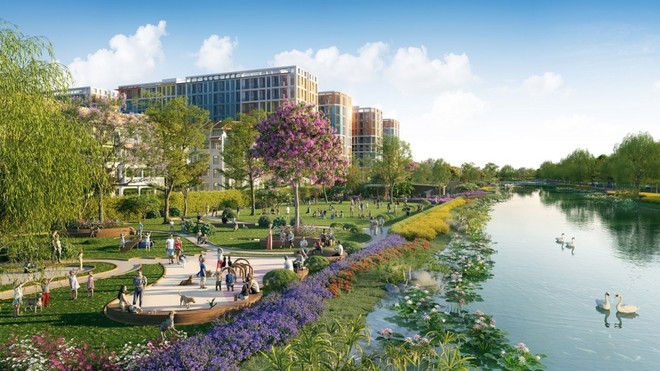 Không gian xanh phủ khắp đô thị là nơi thư giãn lý tưởng cho mọi lứa tuổi. Ảnh phối cảnh minh họa Sun Property Không gian xanh phủ khắp đô thị là nơi thư giãn lý tưởng cho mọi lứa tuổi. Ảnh phối cảnh minh họa Sun Property