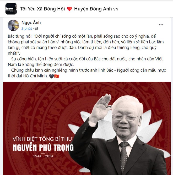 Nhiều bài viết xúc động, bày tỏ tình cảm dành cho sự cống hiến cả cuộc đời cho sự nghiệp lãnh đạo đất nước của Tổng Bí thư Nguyễn Phú Trọng đăng tải trên fangape Nhiều bài viết xúc động, bày tỏ tình cảm dành cho sự cống hiến cả cuộc đời cho sự nghiệp lãnh đạo đất nước của Tổng Bí thư Nguyễn Phú Trọng đăng tải trên fangape