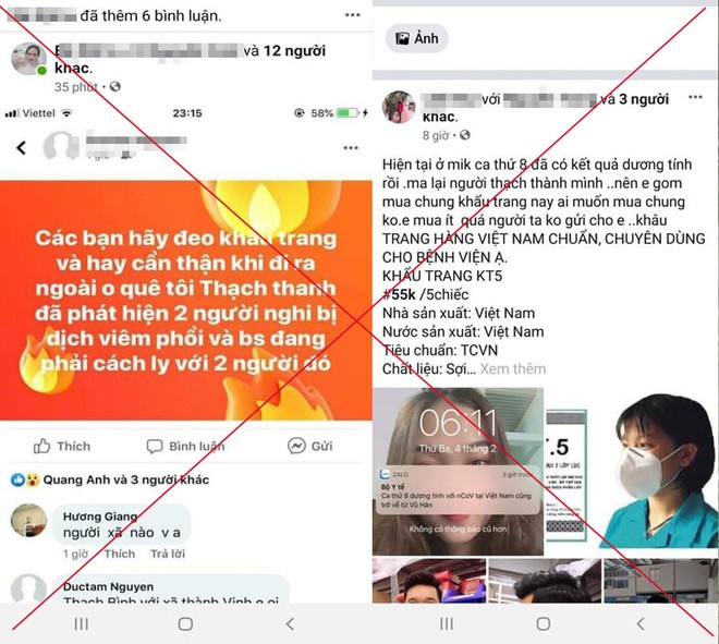 Phạt 22,5 triệu đồng đối với 2 người tung tin thất thiệt về dịch Corona lên mạng xã hội ảnh 1 Phạt 22,5 triệu đồng đối với 2 người tung tin thất thiệt về dịch Corona lên mạng xã hội ảnh 1