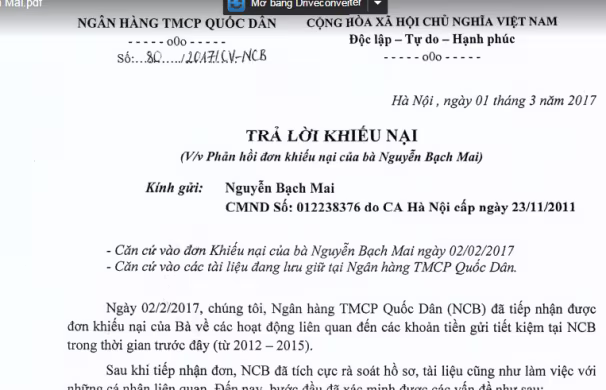 Ngân hàng NCB chuyển hồ sơ sang Công an để điều tra vụ khách hàng mất 9 tỷ đồng trong tài khoản ảnh 3 Ngân hàng NCB chuyển hồ sơ sang Công an để điều tra vụ khách hàng mất 9 tỷ đồng trong tài khoản ảnh 3