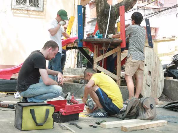 Tạo những sân chơi hiện đại, hấp dẫn cho trẻ em ảnh 1 Tạo những sân chơi hiện đại, hấp dẫn cho trẻ em ảnh 1