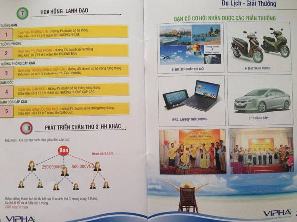 Tiếp tục lộ diện đường dây bán hàng đa cấp lừa đảo Vipha ảnh 2 Tiếp tục lộ diện đường dây bán hàng đa cấp lừa đảo Vipha ảnh 2