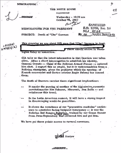 Anh hùng Che Guevara và vụ ám sát hèn hạ 50 năm trước ảnh 4 Anh hùng Che Guevara và vụ ám sát hèn hạ 50 năm trước ảnh 4