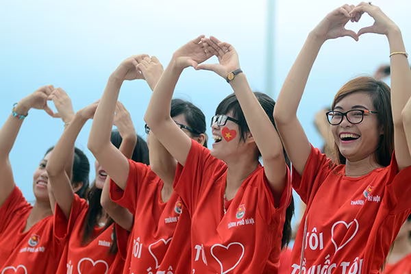 Thiêng liêng giây phút 12.000 người hát Quốc ca ảnh 10 Thiêng liêng giây phút 12.000 người hát Quốc ca ảnh 10