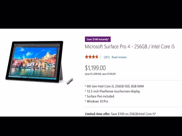 Tiết kiêm 100 USD khi mua Surface Pro 4 qua Microsoft Store ảnh 2 Tiết kiêm 100 USD khi mua Surface Pro 4 qua Microsoft Store ảnh 2