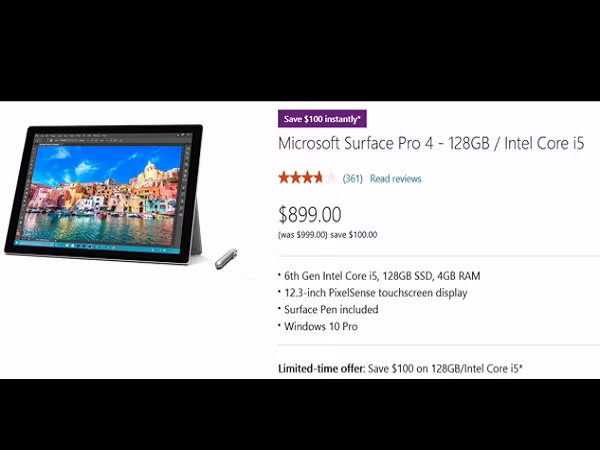 Tiết kiêm 100 USD khi mua Surface Pro 4 qua Microsoft Store ảnh 1 Tiết kiêm 100 USD khi mua Surface Pro 4 qua Microsoft Store ảnh 1