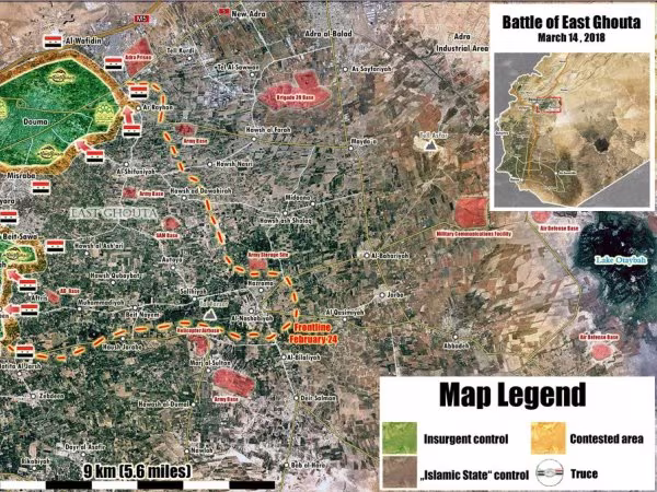 Quân đội Syria liên tiếp đạt được những bước tiến mới ở Đông Ghouta ảnh 1 Quân đội Syria liên tiếp đạt được những bước tiến mới ở Đông Ghouta ảnh 1