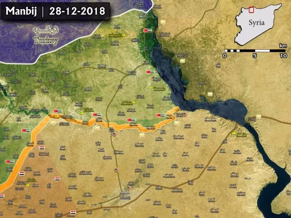 Bản đồ mới nhất về mặt trận Manbij: SAA vẫn ở ngoài thành phố ảnh 1 Bản đồ mới nhất về mặt trận Manbij: SAA vẫn ở ngoài thành phố ảnh 1