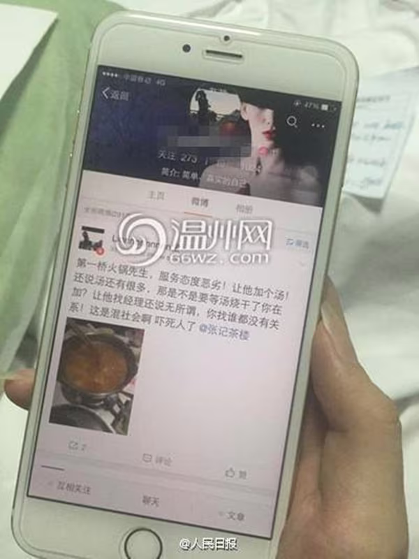 Phàn nàn chất lượng dịch vụ, khách hàng bị nhân viên trả thù bằng canh nóng ảnh 2 Phàn nàn chất lượng dịch vụ, khách hàng bị nhân viên trả thù bằng canh nóng ảnh 2
