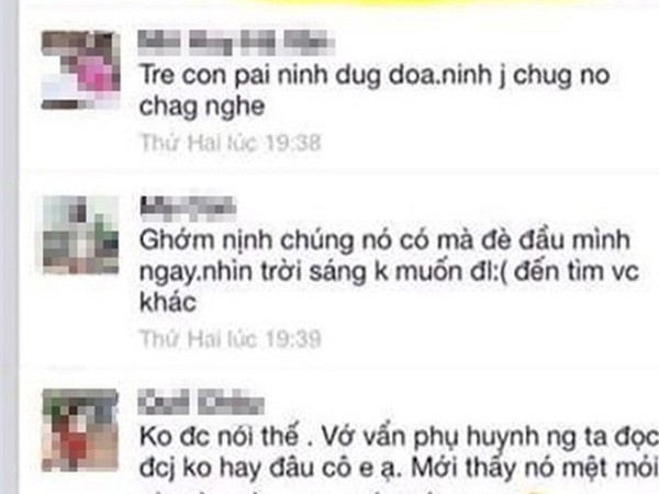Giáo viên mầm non xúc phạm học sinh trên facebook ảnh 1 Giáo viên mầm non xúc phạm học sinh trên facebook ảnh 1