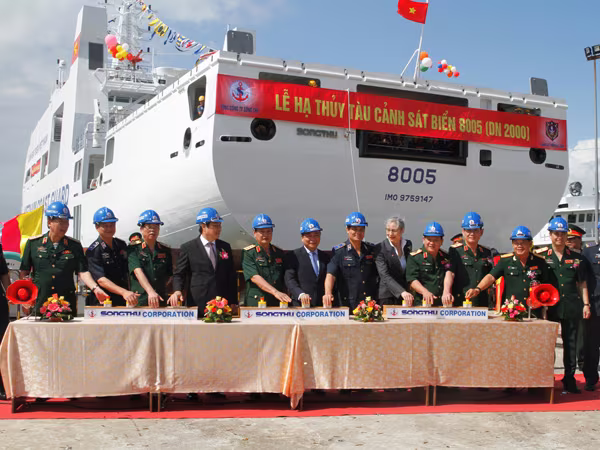 Hạ thủy tàu cảnh sát biển hiện đại: Tăng cường thực thi pháp luật trên biển, bảo vệ ngư dân ảnh 1