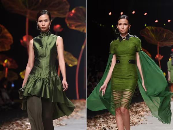 Lê Thanh Hòa mang cả rừng lá khô lên sàn diễn thời trang ảnh 2 Lê Thanh Hòa mang cả rừng lá khô lên sàn diễn thời trang ảnh 2