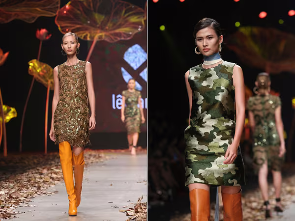 Lê Thanh Hòa mang cả rừng lá khô lên sàn diễn thời trang ảnh 1 Lê Thanh Hòa mang cả rừng lá khô lên sàn diễn thời trang ảnh 1