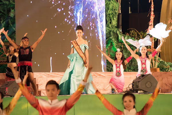 "Cô gái vàng" Ngọc Vân lộng lẫy trong đêm bế mạc lễ hội café ảnh 5