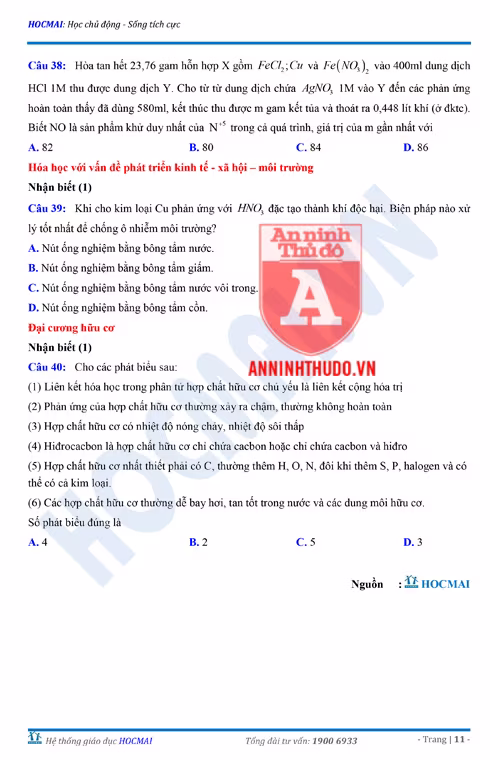 Tự đánh giá trước Kỳ thi THPT Quốc gia 2018 (3): Kiểm tra môn Hóa học & Đáp án môn Vật lí ảnh 13 Tự đánh giá trước Kỳ thi THPT Quốc gia 2018 (3): Kiểm tra môn Hóa học & Đáp án môn Vật lí ảnh 13