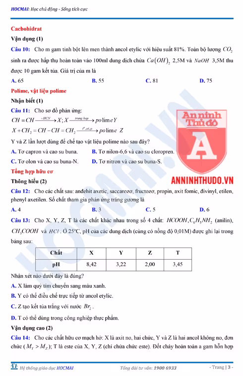 Tự đánh giá trước Kỳ thi THPT Quốc gia 2018 (3): Kiểm tra môn Hóa học & Đáp án môn Vật lí ảnh 5 Tự đánh giá trước Kỳ thi THPT Quốc gia 2018 (3): Kiểm tra môn Hóa học & Đáp án môn Vật lí ảnh 5