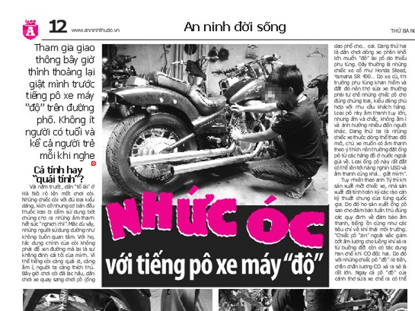 Nẹt pô xe “độ” không phải là cách để thể hiện cá tính ảnh 1 Nẹt pô xe “độ” không phải là cách để thể hiện cá tính ảnh 1