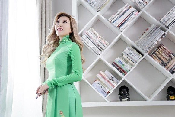 Trang Pháp xinh đẹp, dịu dàng trong tà áo dài truyền thống ảnh 2 Trang Pháp xinh đẹp, dịu dàng trong tà áo dài truyền thống ảnh 2