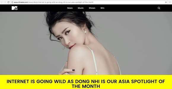 Đông Nhi được vinh danh là nghệ sĩ nổi bật nhất tháng 7 trên MTV Asia ảnh 1 Đông Nhi được vinh danh là nghệ sĩ nổi bật nhất tháng 7 trên MTV Asia ảnh 1