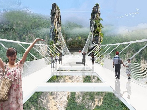 Cây cầu kính dài nhất thế giới ảnh 1 Cây cầu kính dài nhất thế giới ảnh 1