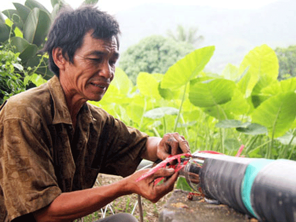 Lão nông bị ung thư sáng chế máy cào rơm từ phế liệu ảnh 1 Lão nông bị ung thư sáng chế máy cào rơm từ phế liệu ảnh 1