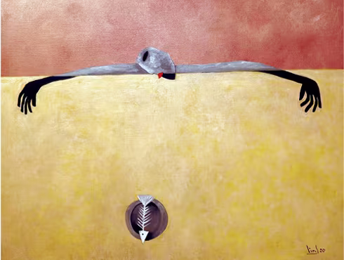 TÀO LINH -“Độc thoại” -Sơn dầu - 135x155cm - 2020