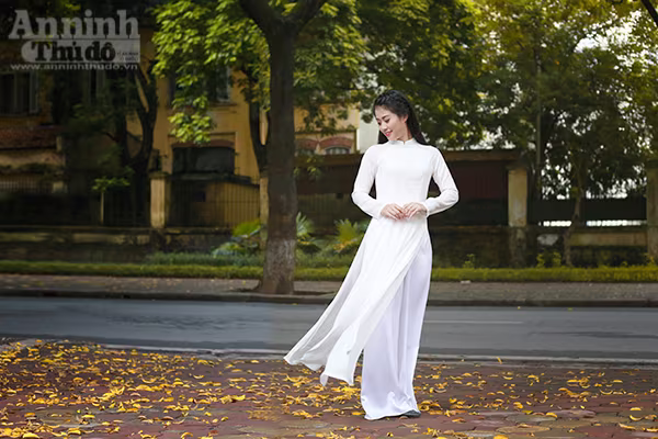 Nữ sinh Đại học PCCC đẹp dịu dàng trong tà áo dài truyền thống ảnh 2 Nữ sinh Đại học PCCC đẹp dịu dàng trong tà áo dài truyền thống ảnh 2