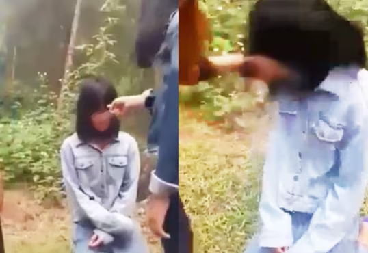 Xôn xao clip nữ sinh lớp 7 ở Nghệ An bị nhóm bạn bắt quỳ tát vào mặt ảnh 1