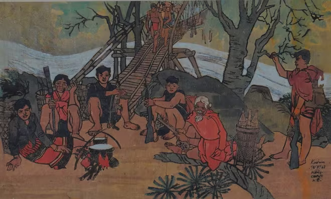 Trưng bày 48 bức tranh về "Những năm tháng không quên" ảnh 1 Trưng bày 48 bức tranh về "Những năm tháng không quên" ảnh 1