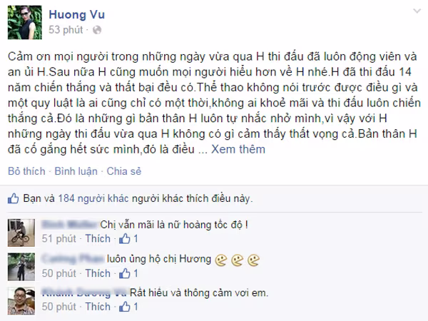 “Nữ hoàng tốc độ” Vũ Thị Hương trải lòng về thất bại tại ASIAD 2014 ảnh 2 “Nữ hoàng tốc độ” Vũ Thị Hương trải lòng về thất bại tại ASIAD 2014 ảnh 2