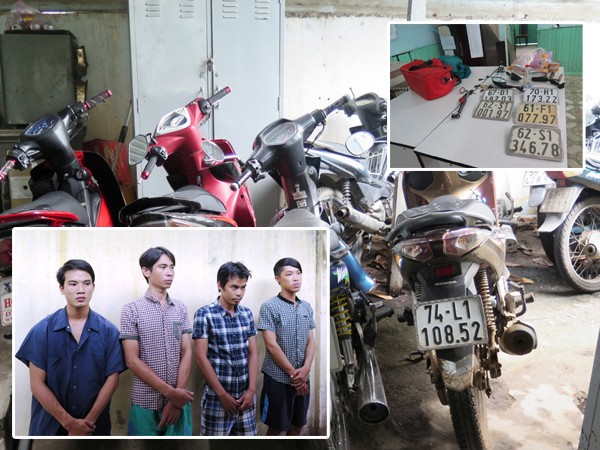 TP.HCM: Phá đường dây tiêu thụ xe gian sang Campuchia của nhóm nghiện ma túy ảnh 1 TP.HCM: Phá đường dây tiêu thụ xe gian sang Campuchia của nhóm nghiện ma túy ảnh 1